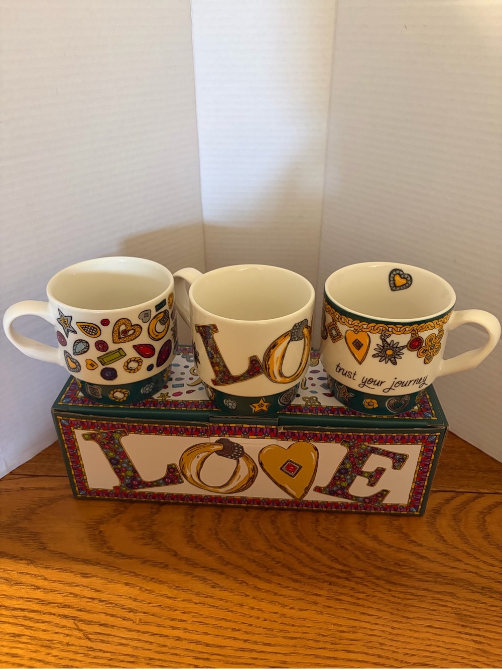 Brighton LOVE Ceramic Mug Set of 3